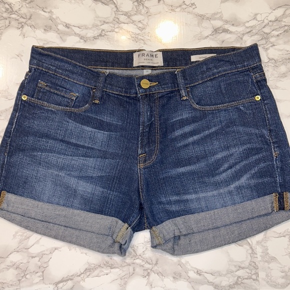Frame Denim Women's Blue Denim Shorts - Picture 2 of 9